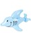 24" Blue Inflatable Hawaiian Luau Tropical Sea Life Shark Decoration